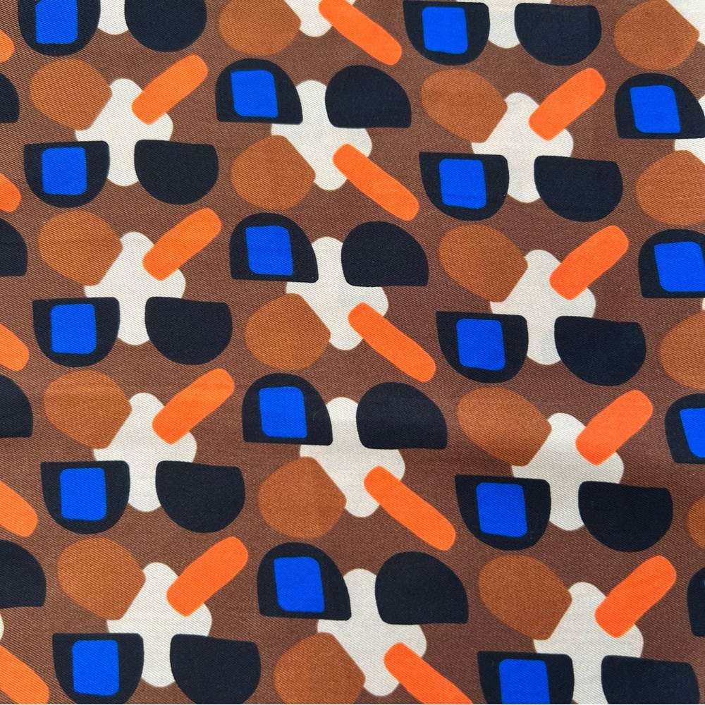 Zara Brown/Orange Geometric Wide Leg Pants Size Medium - Picture 9 of 13